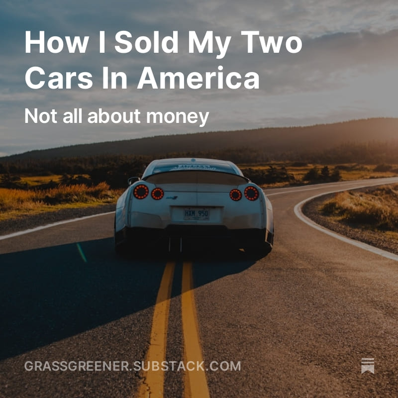 How I Sold My Two Cars In America
