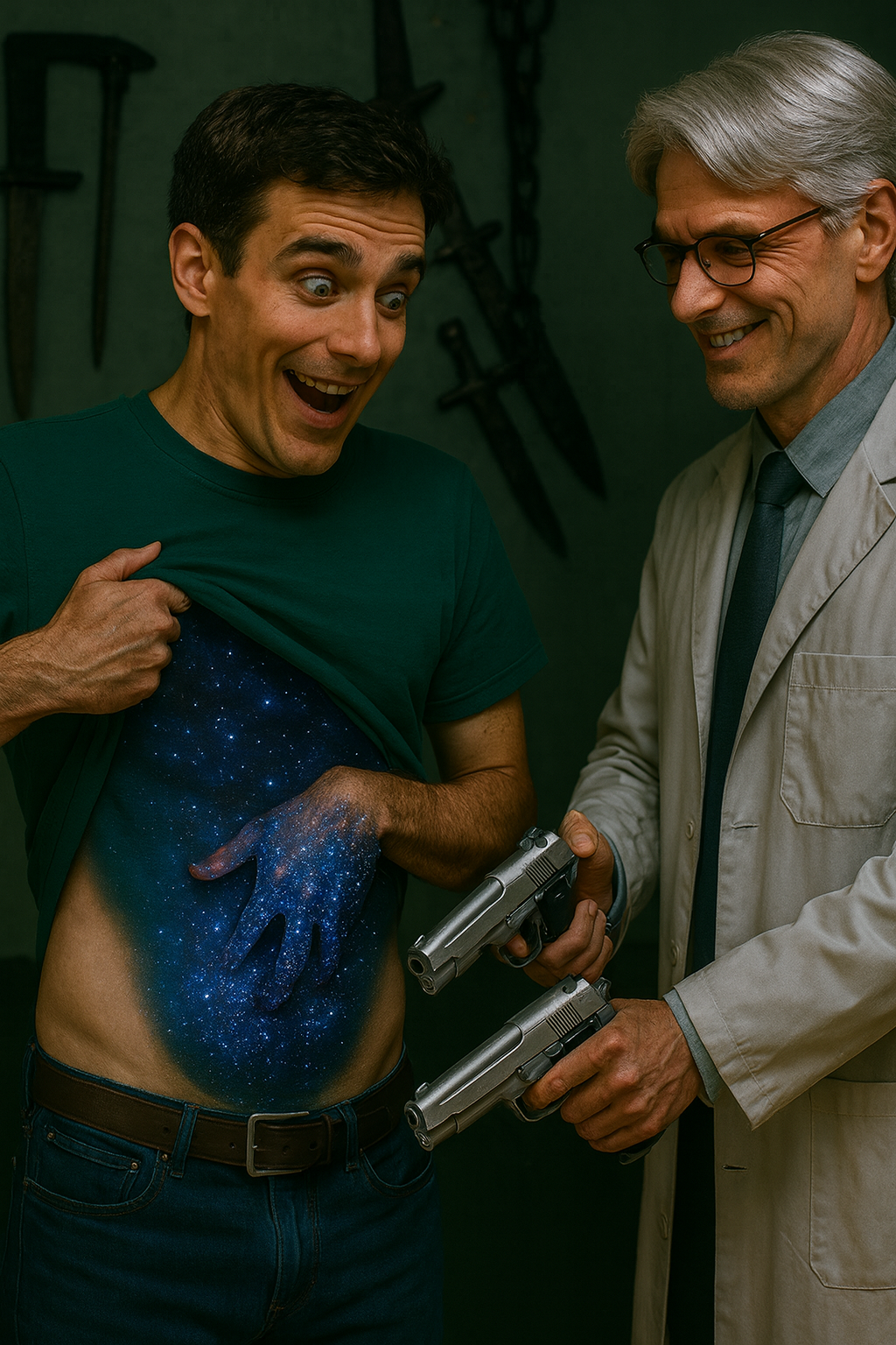 Patrick puts his hand into the Cosmo (inner universe) and is surprised to find that his hand is " assimulated " by the universe